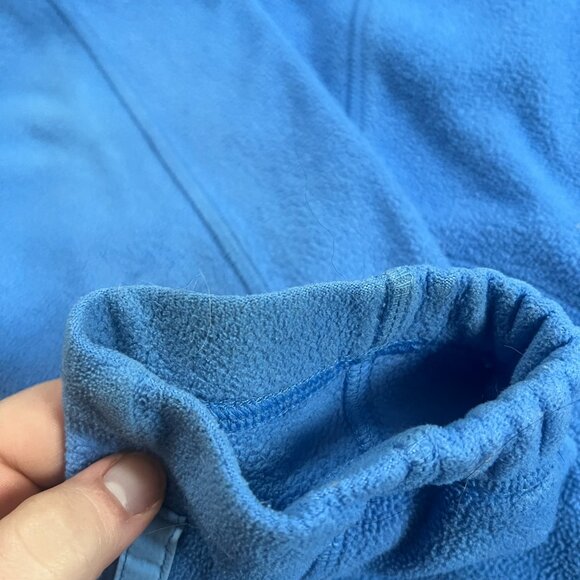 LL Bean Full Zip Sky Blue Fleece Medium Regular - Picture 4 of 6